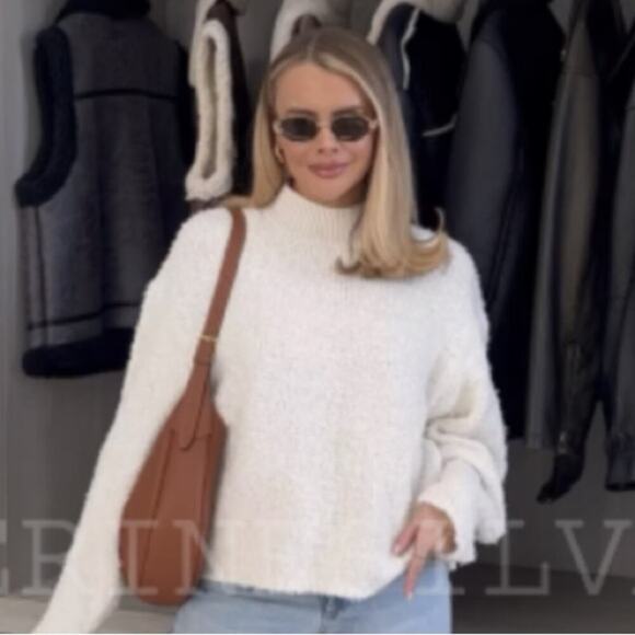 Zara Terry Knit Sweater Size Small - Picture 1 of 15